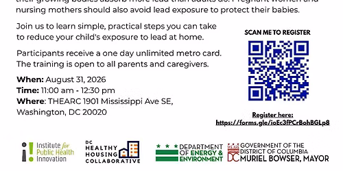 Protect Your Child From Lead Exposure - A Parent & Caregivers Training