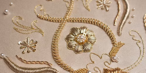 Hand & Lock Regency Goldwork for Fashion Embroidery Workshop \u2013 2 Day Workshop