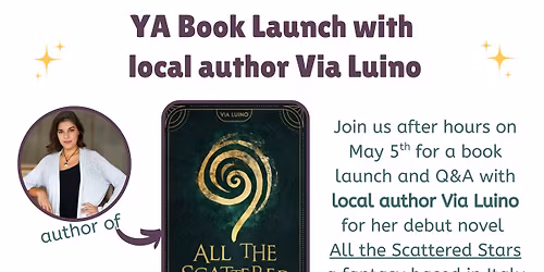 YA Book Launch with Via Luino at Moon and Back