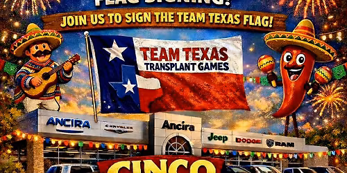 Transplant Games Flag Signing