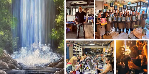 Paint & Sip Night Horsham - Tropical Waterfall