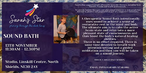 Sound Bath Sarah's Star Charity