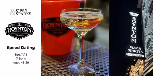 Speed Dating Ages 45-59 in Worcester, MA  at Boynton Restaurant & Spirits