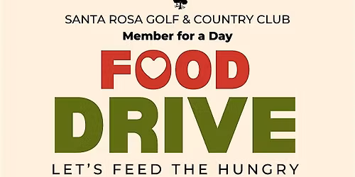 Member for a Day - Golf Food Drive