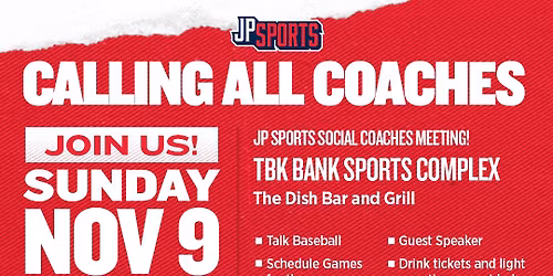 JP Sports Youth Baseball\/Softball Coaches Social 
