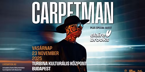 SOLD OUT! Carpetman support: Claire Brooks | Budapest 2025