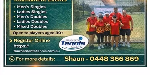 Riverside N7 Tournament - Seniors Tennis (30+)