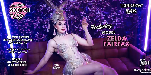 Las Vegas Sketch & Sip with Live Modeling by Zelda Fairfax!