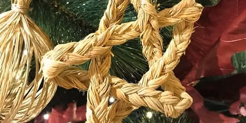 Taller adornos de Navidad de Esparto