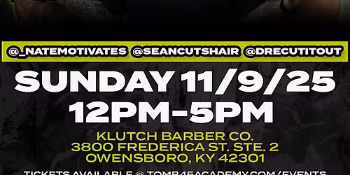 Adapt Tour with Seancutshair, Sunday November 9th 2026