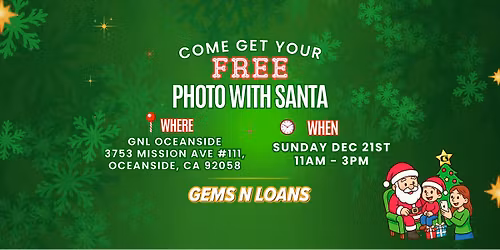 \ud83d\udcf8 FREE Photos with Santa in Oceanside! \ud83c\udf84