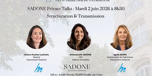 Sadone Private Talk - Structuration & Transmission