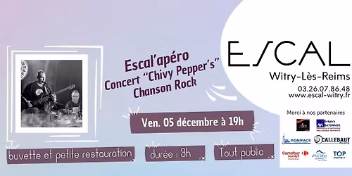 Escal'ap\u00e9ro : Concert "Chivy Pepper's"