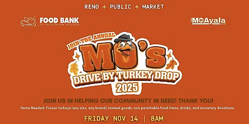 Mo's Annual Turkey Drop at Reno Public Market