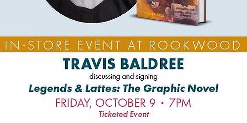 Travis Baldree discussing and signing Legends & Lattes: The Graphic Novel