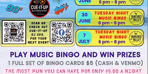 Music Bingo Tuesdays