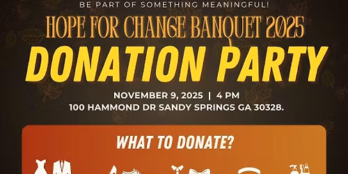 Hope For Change 2025: DONATION PARTY