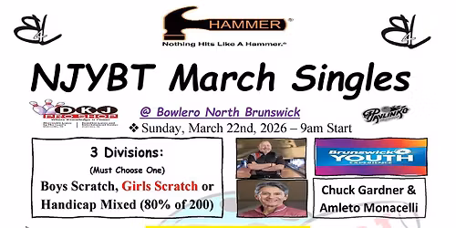 NJYBT MARCH SINGLES & BRUNSWICK YOUTH EXPERIENCE