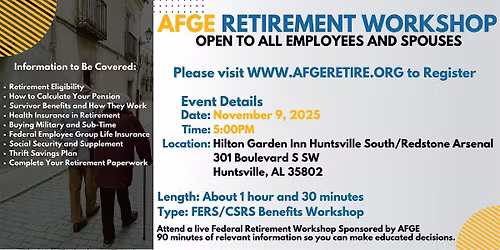 AFGE Retirement Seminar Huntsville - 11\/09\/25