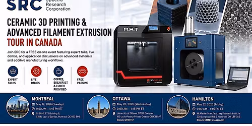 Ceramic 3D Printing & Advanced Filament Extrusion Tour in Canada-Montreal