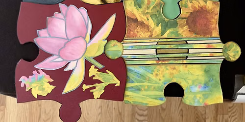 Floral Puzzle Crafting and Wine