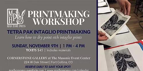 Intro to Tetra Pak Intaglio Printmaking | Mad Hare Press Workshop