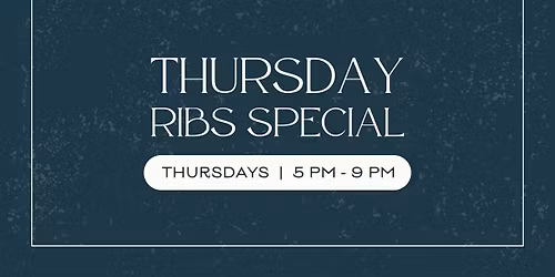 Thursday Rib Special