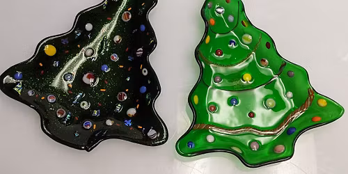 Fused Glass Christmas Tree Dish