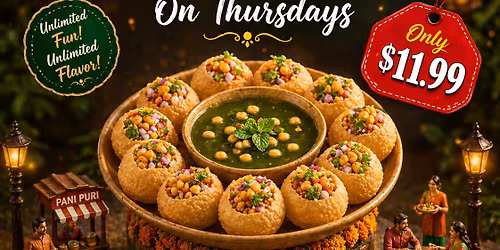 Unlimited Pani Puri@Bharath Cafe on Thursday's