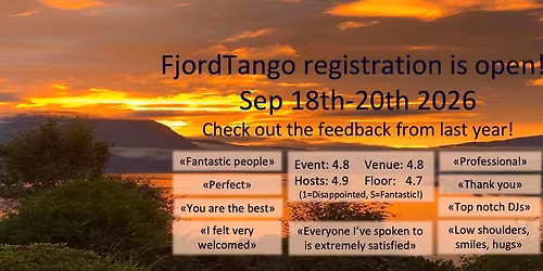 FjordTango 2026 - a tango adventure in Nordfjord, Norway