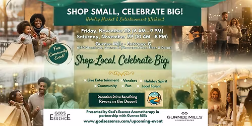Shop Small, Celebrate Big! Holiday Market and Entertainment Weekend