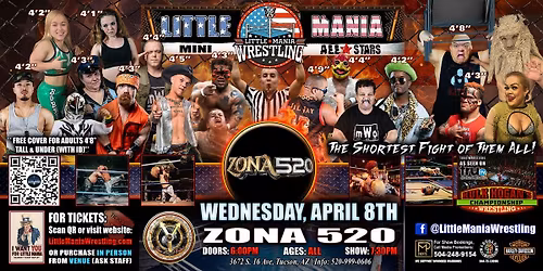 Tuscon, AZ - Little Mania Mini Wrestling @  Zona 520