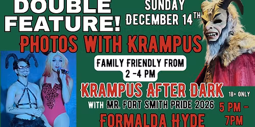 Photos with Krampus DOUBLE FEATURE with Mr. Fort Smith Pride 2026