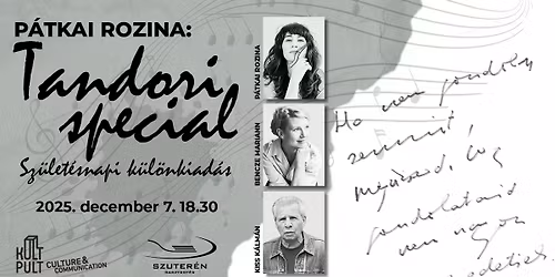 P\u00e1tkai Rozina: TANDORI SPECIAL - sz\u00fclet\u00e9snapi k\u00fcl\u00f6nkiad\u00e1s