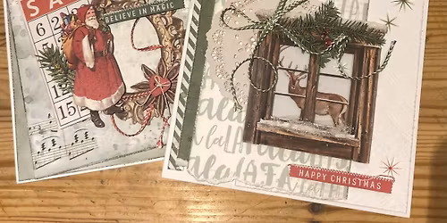 49 and Market's Evergreen and Holly Christmas Card Making Workshop