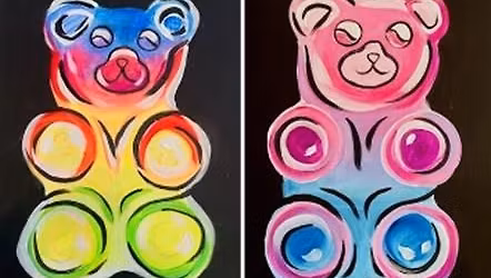 Black Light Painting Event With Mom!