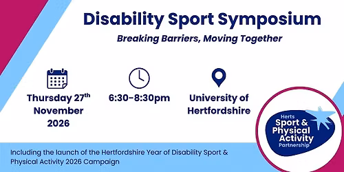 Disability Sport Symposium - Breaking Barriers, Moving Together