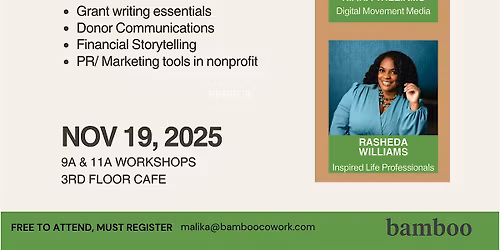 Nonprofit November series-Morning Wednesday Workshop