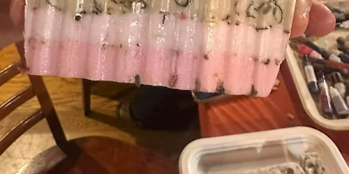 Soap making with Wine a Little Paint a Lot