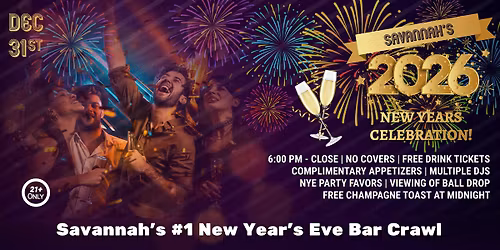 Savannah  NYE Bar Crawl