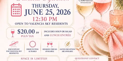 Ladies Lunch Pink & Pearls