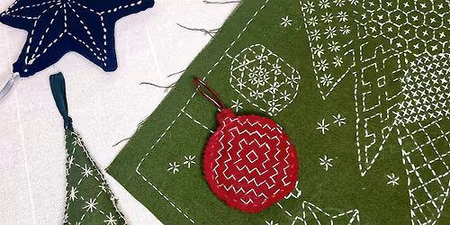 Christmas Sashiko - Tree Decorations Workshop - Hertford