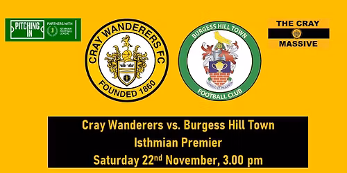 Cray Wanderers vs Burgess Hill Town
