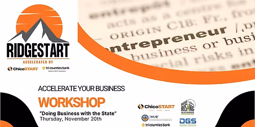 Ridgestart Accelerate Your Business Workshop Presented by ChicoSTART