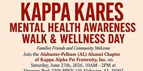 Kappa Kares Mental Health Awareness Walk & Wellness Day