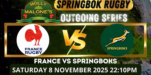 \ud83c\udfc9 SPRINGBOKS LIVE AT MOLLY MALONE\u2019S \ud83c\uddff\ud83c\udde6