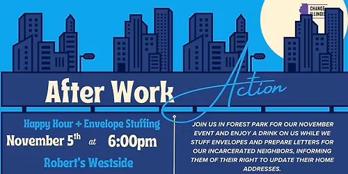 After Work Action: Happy Hour and Letter Writing 