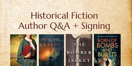 Historical Fiction Author QA & Signing