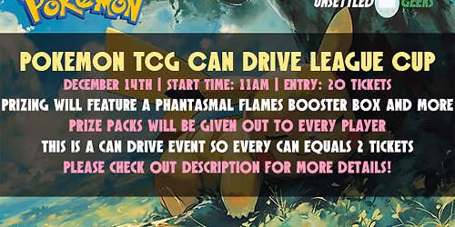 Pok\u00e9mon TCG Can Drive League Cup