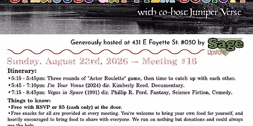 Syracuse Gay Film Society #16 - I'm Your Venus \/ Vegas in Space